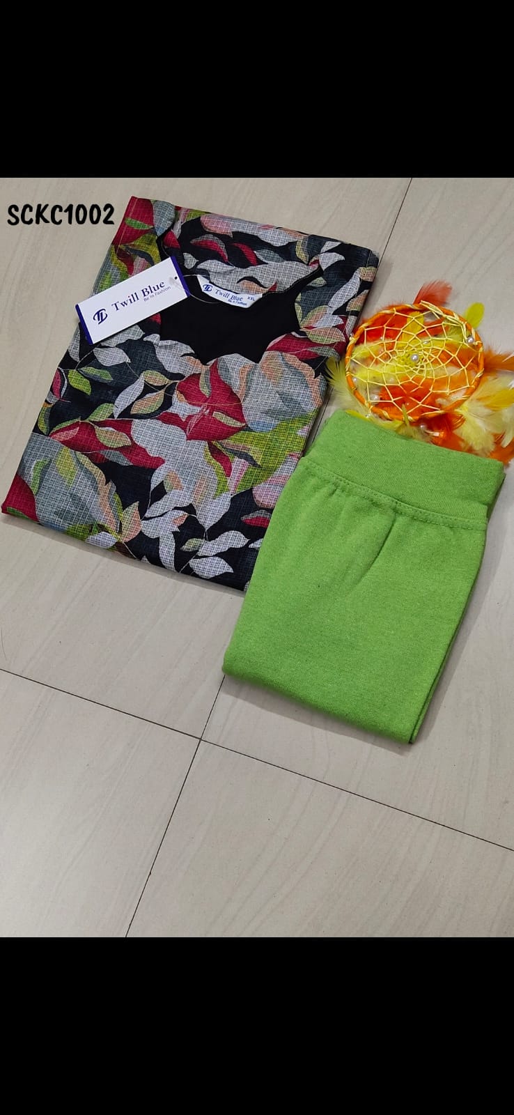 Elegant Kota Cotton Kurti Combo – Kurti, Jeggings & Shawl Set Options Available